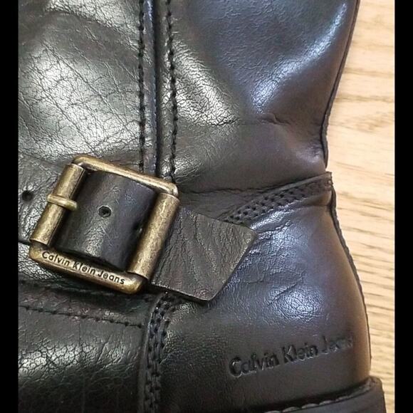 CALVIN KLEIN JEANS MEN'S THEO LEATHER BOOTS SZ  10 - Picture 4 of 5